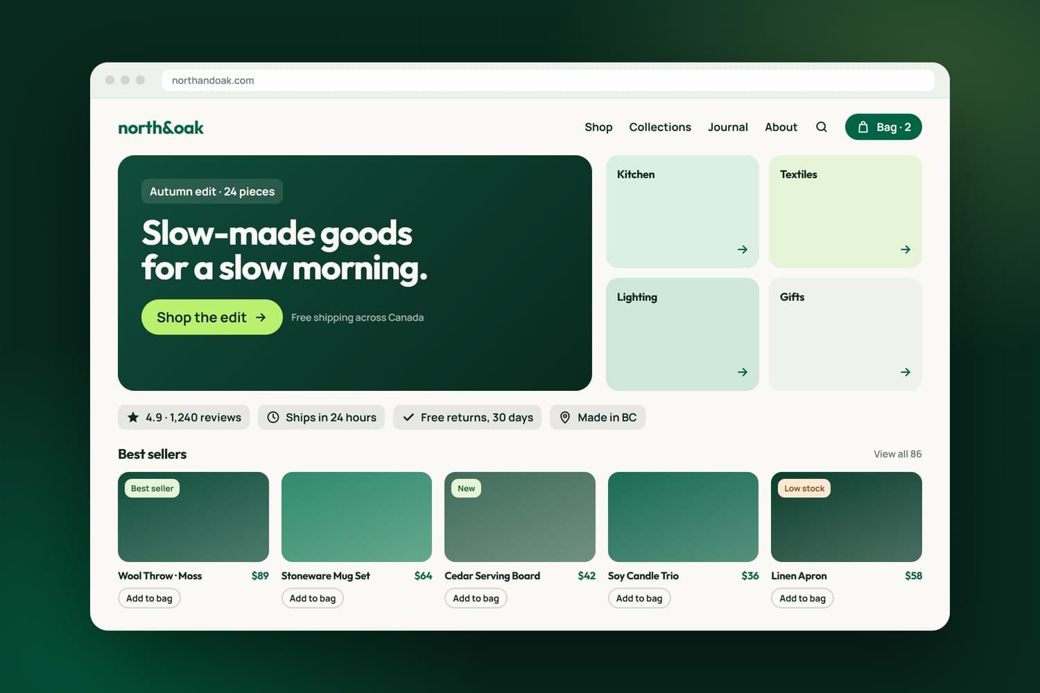 Shopify storefront